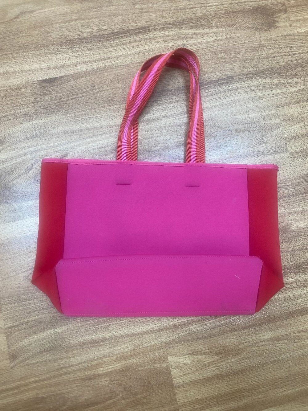 Summersalt Pink and Red Neoprene Beach Tote Bag